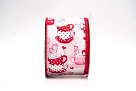 White Valentine Cups Design Wired Ribbon_KF8494GC-1-7