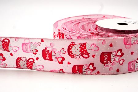 Roze Valentijns Cups Design Bedraad Lint_KF8494GC-5-5