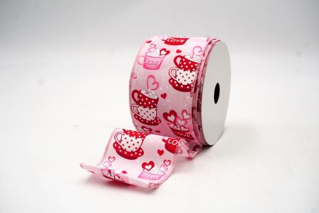 Cinta de alambre con diseño de tazas de San Valentín rosa_KF8494GC-5-5