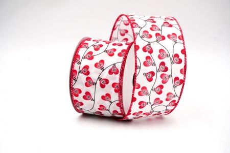 White & Red wired Valentine Heart Lightbulb Wired Ribbon_KF8495GC-7-7