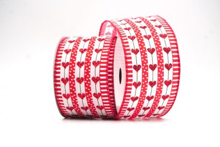 Red PolkaDots & Glitter Heart Wired Ribbon_KF8506GC-1-7