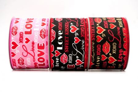 Love, Kisses and XOXO Wired Ribbon - Love, Kisses and XOXO Wired Ribbon