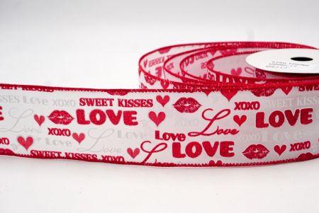 White_Love, Kisses and XOXO Wired Ribbon_KF8508GC-1-7