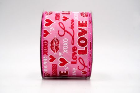 Pink_Love, Kisses and XOXO Wired Ribbon_KF8508GC-5-218