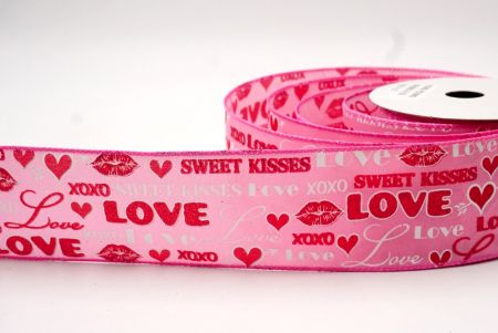 Pink_Love, Kisses and XOXO Wired Ribbon_KF8508GC-5-218