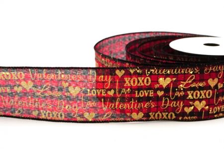 Bufallo Rotes kariertes Valentinstag & XOXO-Designs Drahtband_KF8512GC-7-53