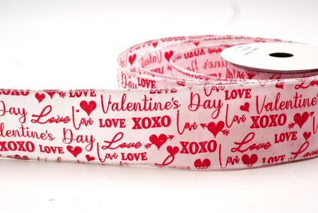 White Valentines Day & XOXO designs Wired Ribbon_KF8513GC-1-1