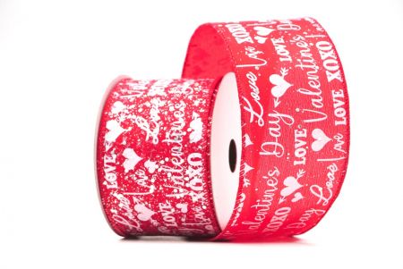 Red & White Valentines Day & XOXO designs Wired Ribbon_KF8514GC-7-7