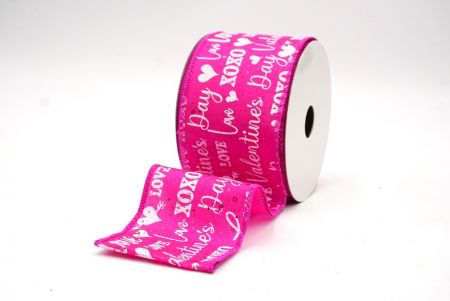 Pink Valentines Day & XOXO designs Wired Ribbon_KF8515GC-40-40