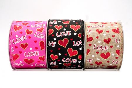 Glitterende Valentijnshart en Love Wired Lint - Glitterende Valentijnshart en Love Wired Lint