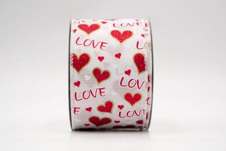 Cuore di San Valentino e Nastro Intrecciato Glitterato Bianco_KF8522GC-1-1