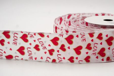 White_Glittery Valentine Heart and Love Wired Ribbon_KF8522GC-1-1