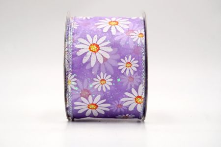 Violet_Ruban de fleur de marguerite blanche brillante en mousseline de soie_KF8524GN-11