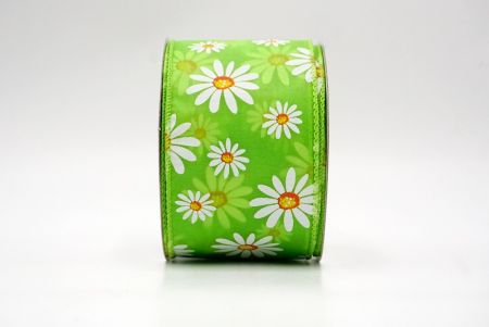 Verde_Cinta de Daisy Blanca con Alambre_KF8525GC-15-190