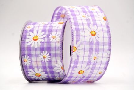 Plaid Purpureus_Albus Flos Daisy Funea Ribbons_KF8528GC-11-11