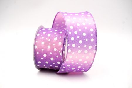 Purple Polka Dots Design Wired Ribbon_KF8533GC-11-11