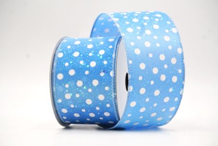 Blue Polka Dots Design Wired Ribbon_KF8533GC-12-216