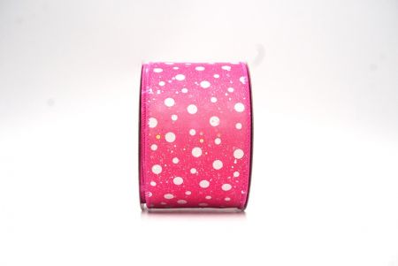 Ruban en fil métallique à motif pois fuchsia_KF8533GC-40-218