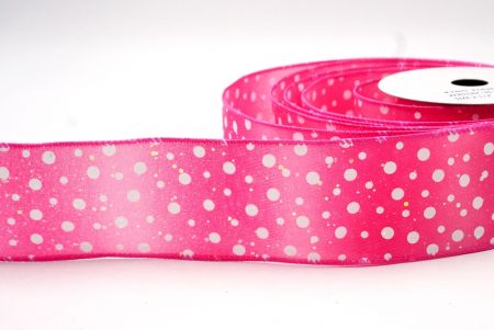 Ruban en fil métallique à motif pois fuchsia_KF8533GC-40-218