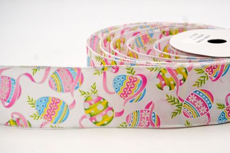 White_Festive Easter Egg Wired Ribbon_KF8537GC-1-1