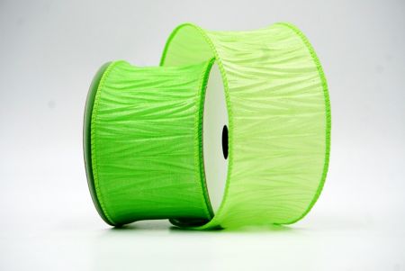 Apple Green Spring Solid Multi-Color Wired Ribbon_KF8539GC-15-190