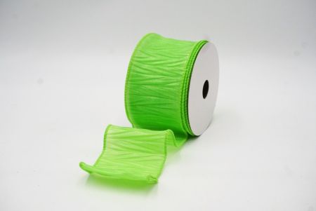 Apple Green Spring Solid Multi-Color Wired Ribbon_KF8539GC-15-190