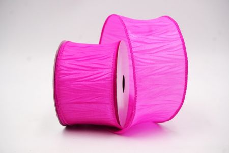 Hot Pink Spring Solid Multi-Color Wired Ribbon_KF8539GC-40-40