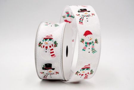 White_Festive Snowman Wired Ribbon_KF8550GC-1-1