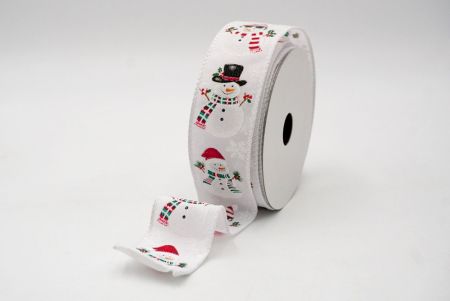 White_Festive Snowman Wired Ribbon_KF8550GC-1-1