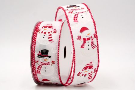 White/Red_Festive Snowman Wired Ribbon_KF8550GC-1R-7