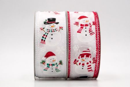 Festive Snowman Wired Ribbon