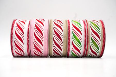 Swirl Candy Canes Wired Ribbon_KF8551.KF8552.KF8553.KF8554