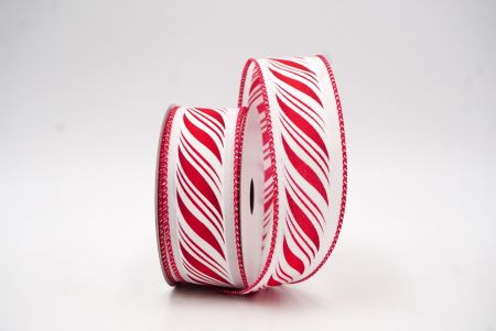 White Swirl Candy Canes Wired Ribbon_KF8551GC-1-7