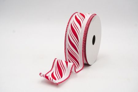 White Swirl Candy Canes Wired Ribbon_KF8551GC-1-7