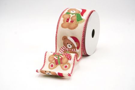 Nastro di Rame Orso di Natale Beige/Rosso & Regali_KF8556GC-13-7