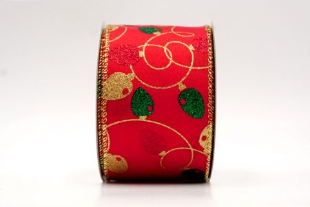 Rood_Glitterende kerstlichtjes draadlint_KF8557G-7