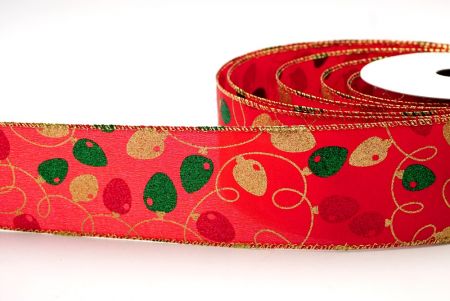 Red_Glittery Christmas Light Wired Ribbon_KF8557G-7