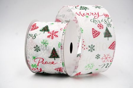 White Christmas Season Elements Wired Ribbon_KF8582GC-1-1