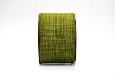 Matcha Green Christmas Solid Color Burlap Wired Ribbon_KF8588GC-15-185