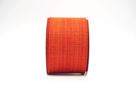 Orange Christmas Solid Color Burlap Wired Ribbon_KF8588GC-41-220