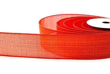 Orange Christmas Solid Color Burlap Wired Ribbon_KF8588GC-41-220