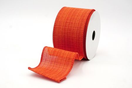 Orange Weihnachten Einfarbige Jute Drahtband_KF8588GC-41-220