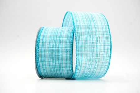 Blue Christmas Solid Color Burlap Wired Ribbon_KF8588GC-55-217