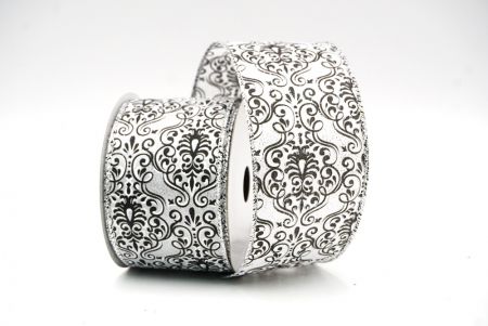 Silber-weiß Vintage Floral Drahtband_KF8601G-1