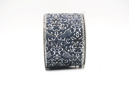 Königsblau Vintage Floral Drahtband_KF8601G-4