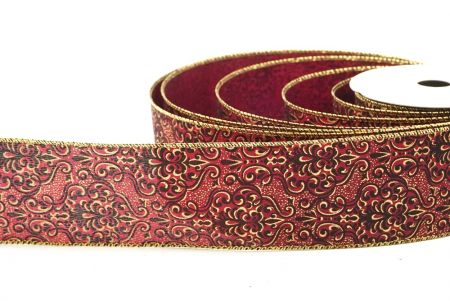 Burgundicum/Aurum Vintage Florale Filum Ribbons_KF8601G-7