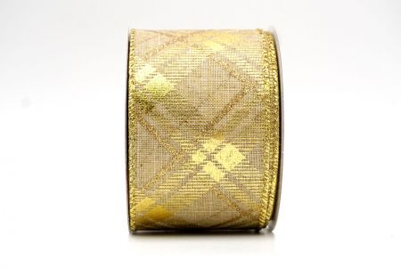 Naturale/Aurum_Nativitatis Diamantum Plaid Filum Ribbons_KF8604G-14