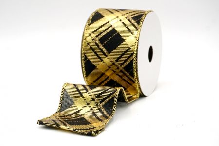 Niger/Aurum_Nativitatis Diamantum Plaid Filum Ribbons_KF8604G-53