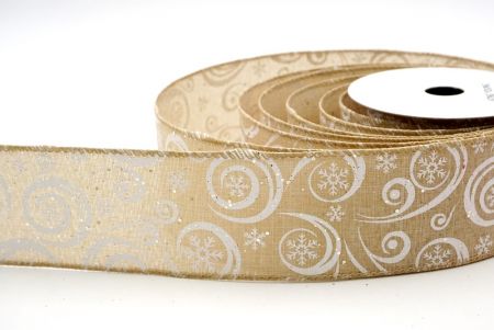 Khaki_Glitzer Scroll Drahtband_KF8609GC-13-183