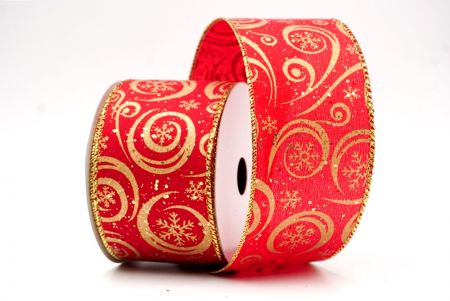 Rood_Glitter Scroll Draadlint_KF8610G-7